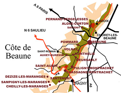 appellations van de cote de beaune