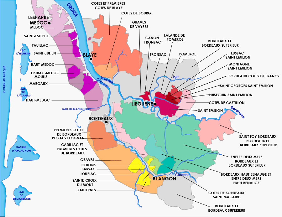 De Appellations van Bordeaux