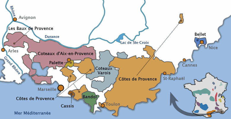Appellations in de Provence